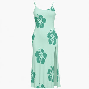 Hibiscus Print Maxi Dress WHD0606445