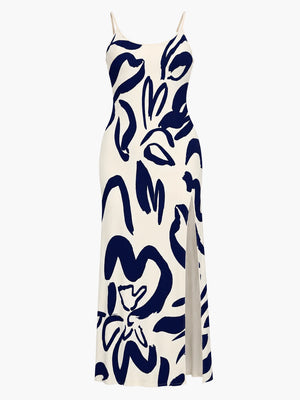 Hibiscus Print Maxi Dress WHD0606445