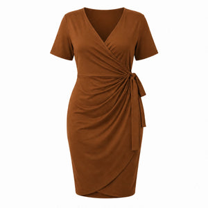 Tie-Waist Wrap Dress WHD0606446