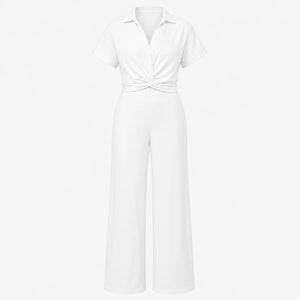 Twist Front Wide Leg Jumpsuit WHD0606453