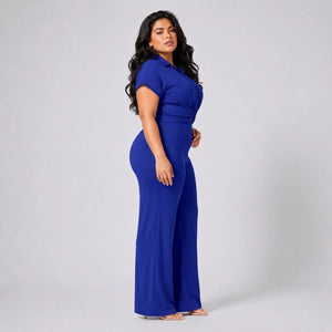 Twist Front Wide Leg Jumpsuit WHD0606453