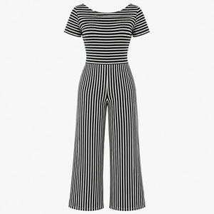 Striped Wide Leg Jumpsuit WHD0606454