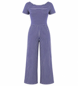 Striped Wide Leg Jumpsuit WHD0606454