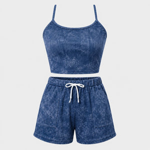 Pink Halter Shorts Set WHD0606455