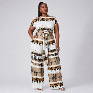 Tie-Dye Wide Leg Jumpsuit WHD0606456