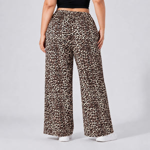 Leopard Wide Leg Pants WHD0606458