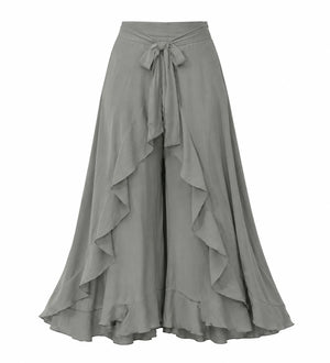Tie-Waist Ruffle Maxi Skirt WHD0606461