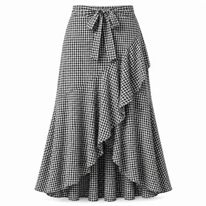 Ruffle Tie-Waist Maxi Skirt WHD0606481