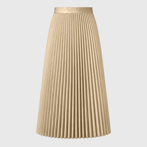Pleated Elastic-Waist Midi Skirt WHD0606485