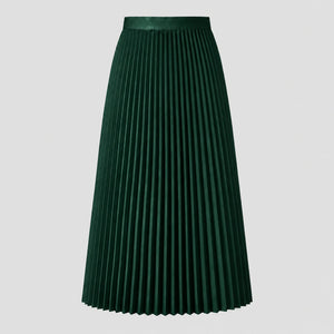Pleated Elastic-Waist Midi Skirt WHD0606485