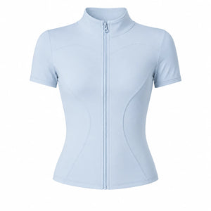Mock Neck Zip Front Top WHD0606494-JYMW040