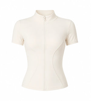 Mock Neck Zip Front Top WHD0606494-JYMW040