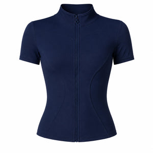 Mock Neck Zip Front Top WHD0606494-JYMW040