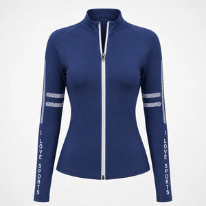 Printed Sleeve Zip Active Jacket WHD0606520-JYMW015