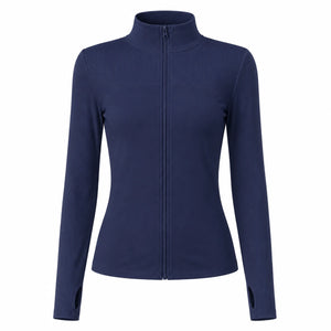 Ribbed Zip Mock Neck Top WHD0606525-JYMW117