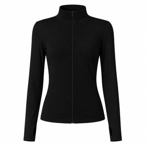 Ribbed Zip Mock Neck Top WHD0606525-JYMW117