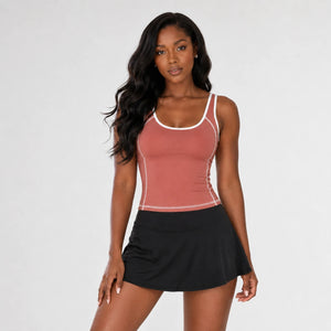 Contrast Trim Tennis Tank WHD0606535-JYMB023
