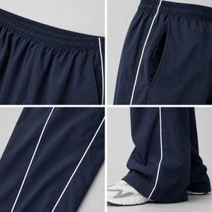 Piped Wide Leg Track Pants WHD0606543