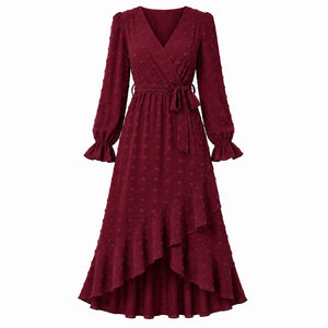 Ruffle Wrap Maxi Dress WHD0606551
