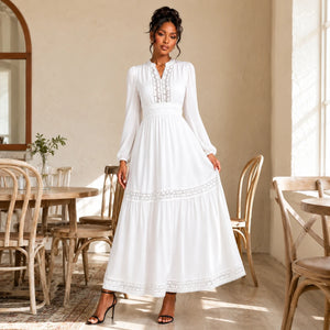 Lace Trim Maxi Dress WHD0606553