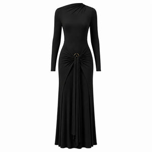 Asymmetric Ring Detail Maxi Dress WHD0606555