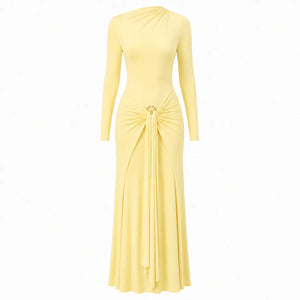 Asymmetric Ring Detail Maxi Dress WHD0606555