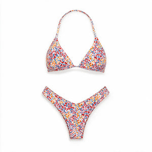 Micro Floral Triangle Bikini Set WHD0606563-KA-P58-09