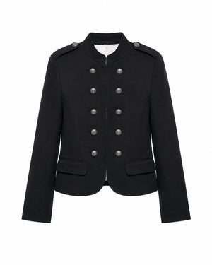 Military Button Cropped Jacket WHD0606580