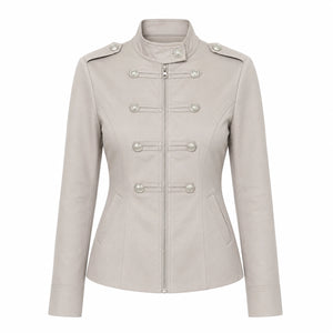 Zip Front Military Jacket WHD0606582