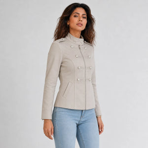 Zip Front Military Jacket WHD0606582