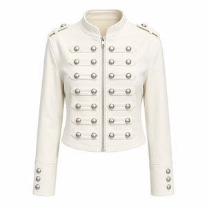 Ivory Military Crop Jacket WHD0606585