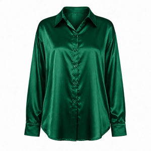 Satin Button-Up Shirt WHD0606592