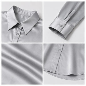 Satin Button-Up Shirt WHD0606592