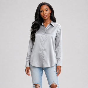 Satin Button-Up Shirt WHD0606592