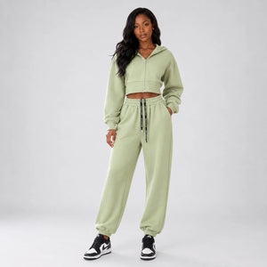 Cropped Hoodie Jogger Set WHD0606598