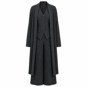 Ribbed Knit Three Piece Set WHD0606599