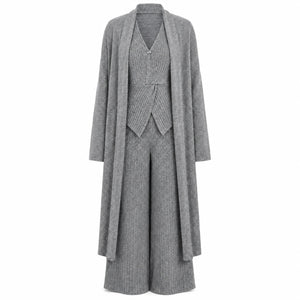 Ribbed Knit Three Piece Set WHD0606599