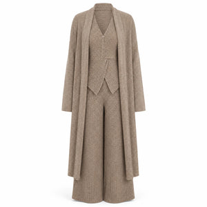Ribbed Knit Three Piece Set WHD0606599