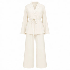 Tie-Waist Wide Leg Set WHD0606601