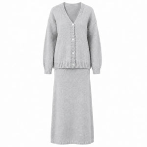 Fuzzy Knit Skirt Set WHD0606605