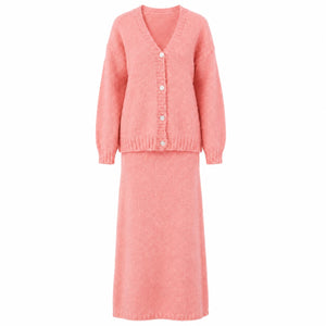 Fuzzy Knit Skirt Set WHD0606605