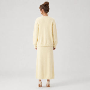 Fuzzy Knit Skirt Set WHD0606605