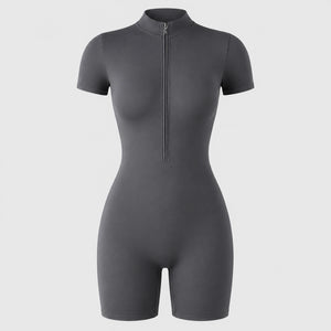 Short Sleeve Zip Romper WHD0606619