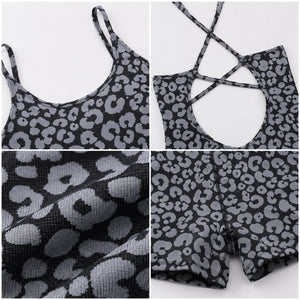 Leopard Print Active Romper WHD0606624