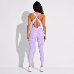 Leopard Cross-Back Active Jumpsuit WHD0606626