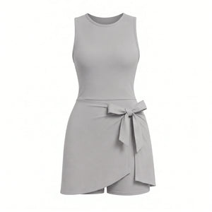 Tie Waist Tennis Romper Dress WHD0606628