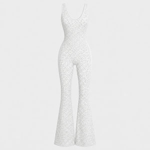 Leopard Print Flare Jumpsuit WHD0606630