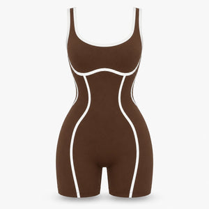 Contrast Trim Cutout Romper WHD0606633