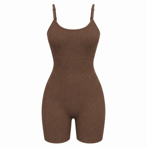 Ribbed Cross-Back Active Romper WHD0606637