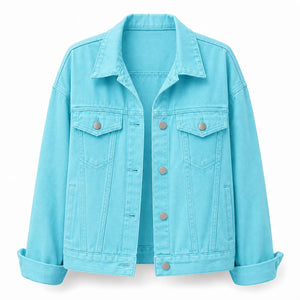 Oversized Pink Denim Jacket WHD0607030